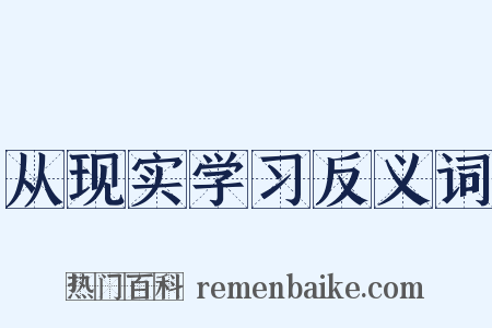 从现实学习反义词是什么意思的图片